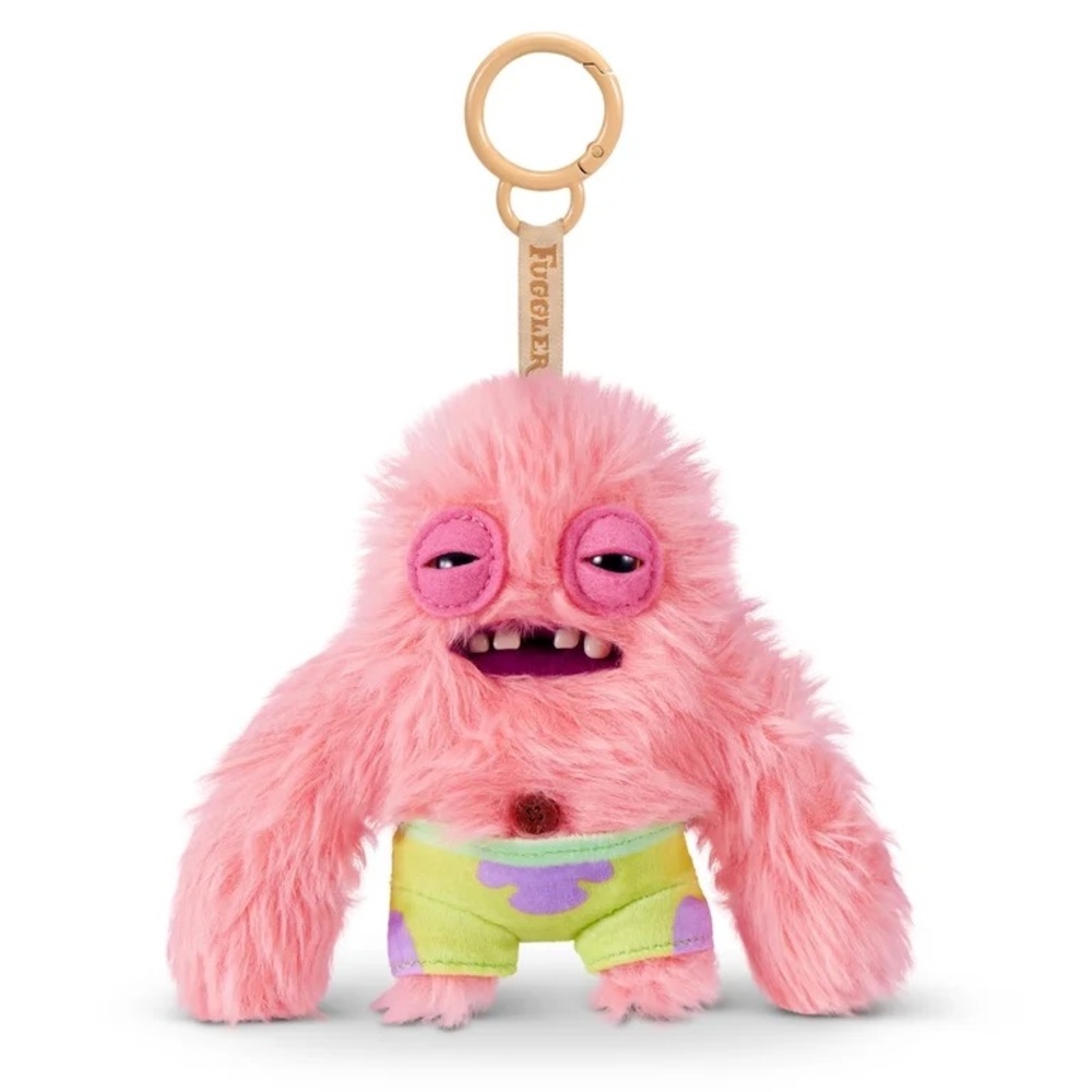Fuggler nwt SpongeBob Key Rings 5 inch Patrick Star Ugly Monster Plush Keychain